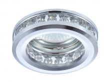 Спот встр 1xGU5,3х50W хром/хрусталь 6219/1-4C
